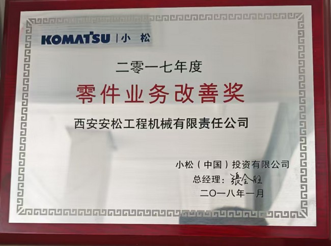 零件业务改善奖